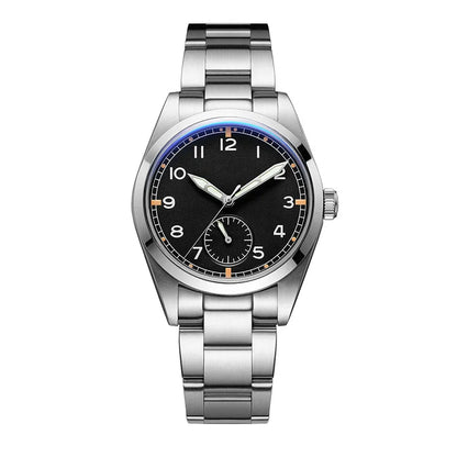 ADDIESDIVE 36mm Herren-Quarzuhr VH60 mit BGW9-Leuchtbeschichtung, Bubble-Mirror-Topfdeckelglas, 10Bar wasserdicht, Edelstahl-Uhr