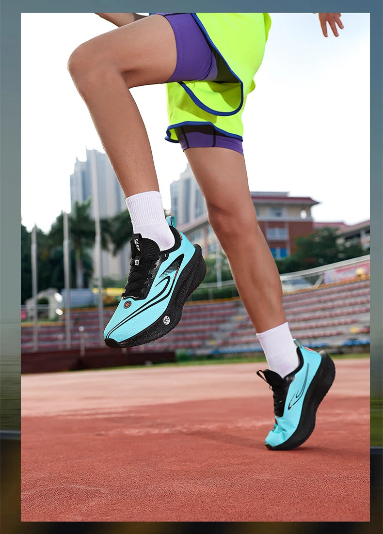 Carbon Plate Sports Running Shoes Marathon Men Breathable Lightweight Women's Comfortable Athletic Non-Slip Chunta Sneakers