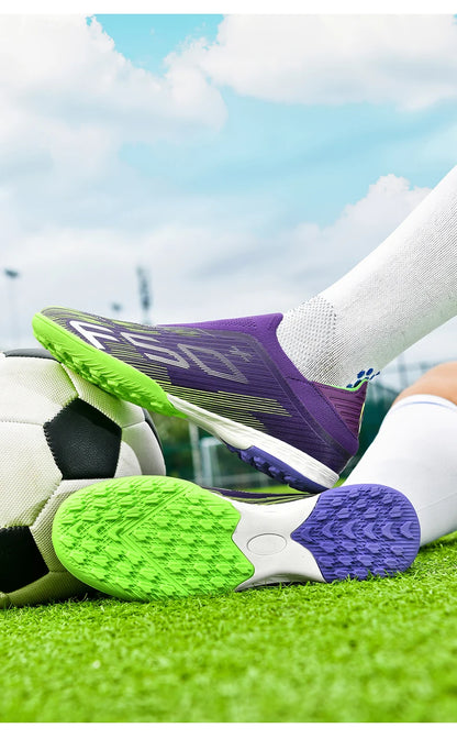 Nuove scarpe da calcio da uomo di alta qualità, tacchetti, scarpe da football, sneakers bestseller indoor per futsal, antiscivolo, da partita su erba, alte, outdoor