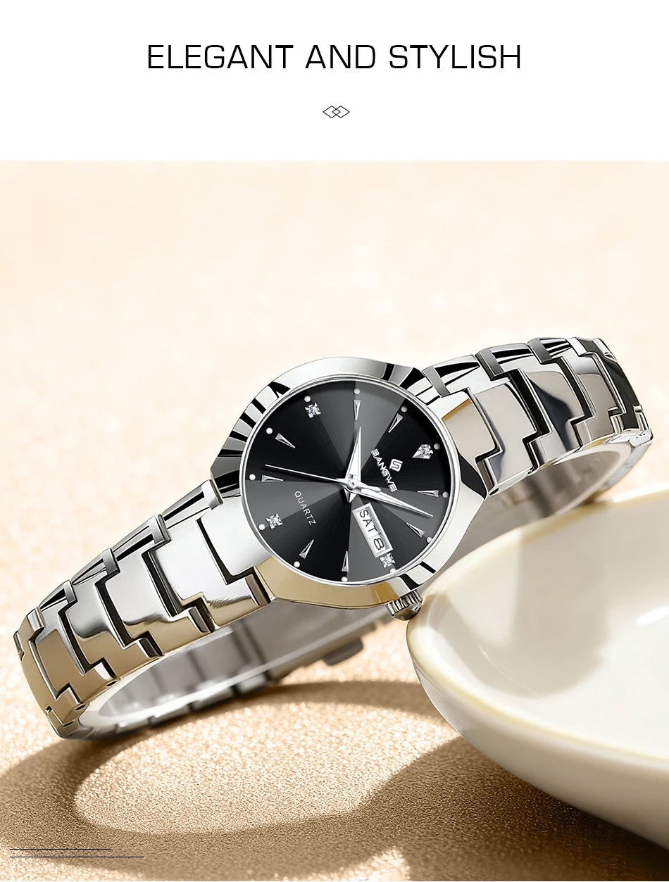 BANGWEI 2026 NEW Women's Watch Fashion Waterproof Luminous Elegant Weekly Calendar Exquisite women's quartz wrist watch reloj