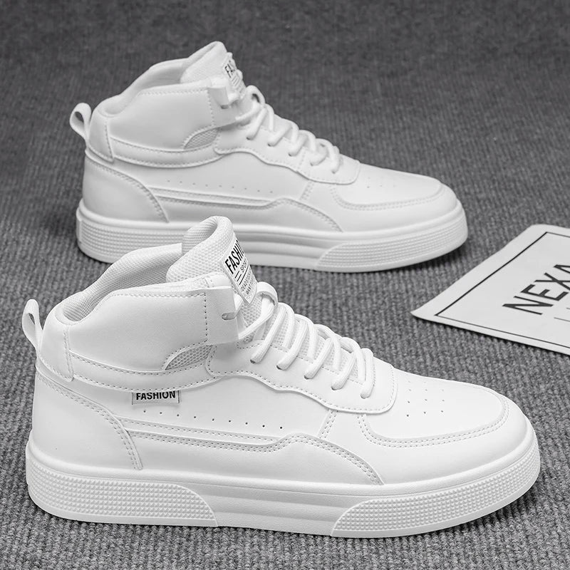 Breathable Men's Casual Shoes Skate Shoes Mid-Top Breathable Versatile Sports Shoes Suitable for All-Day Wear
