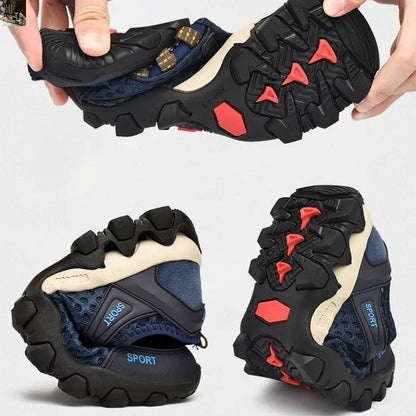 Sommer-Herren-Sportschuhe aus Mesh – modische Bergsteigerschuhe, atmungsaktiv, leicht, rutschfest – Outdoor-, Reise-, Lauf- und Freizeitschuhe