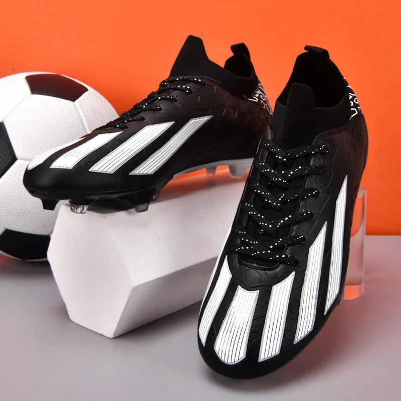 Professionelle Fußballschuhe für Herren, knöchelhoch, für Naturrasen, Unisex-Soccerschuhe mit langen FG-Stollen, Chuteira Society
