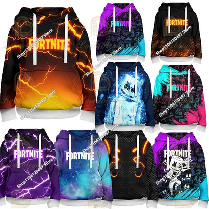 2-14Y Sweatshirt Fortnite Kinder-Print-Hoodie Sweatshirts Jungen Mädchen Fashion Harajuku Jacke Kinderkleidung Games Cosplay-Kostüm