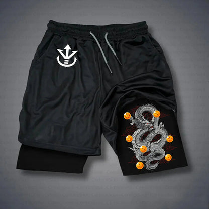 Unisex 2026 Dragon Ball Anime Men's Shorts Sportswear Quick Dry Gym Pants Double-layer 2 in 1 Shorts Y2k Summer New Streetwear