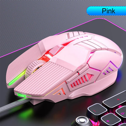 3200DPI ergonomikus vezetékes gamer egér, USB számítógépes gamer egér RGB háttérvilágítással, 6 gombos LED-es csendes egér PC-hez és laptophoz