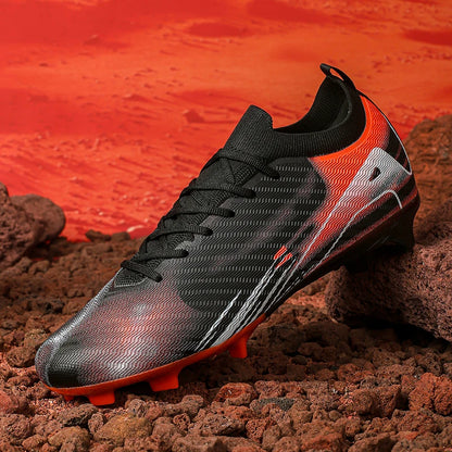 New Men's Football Boots FG Non-Slip Long Spikes Soccer Shoes Training Shoes Soccer Cleats Ultralight Outdoor Drop Shipping