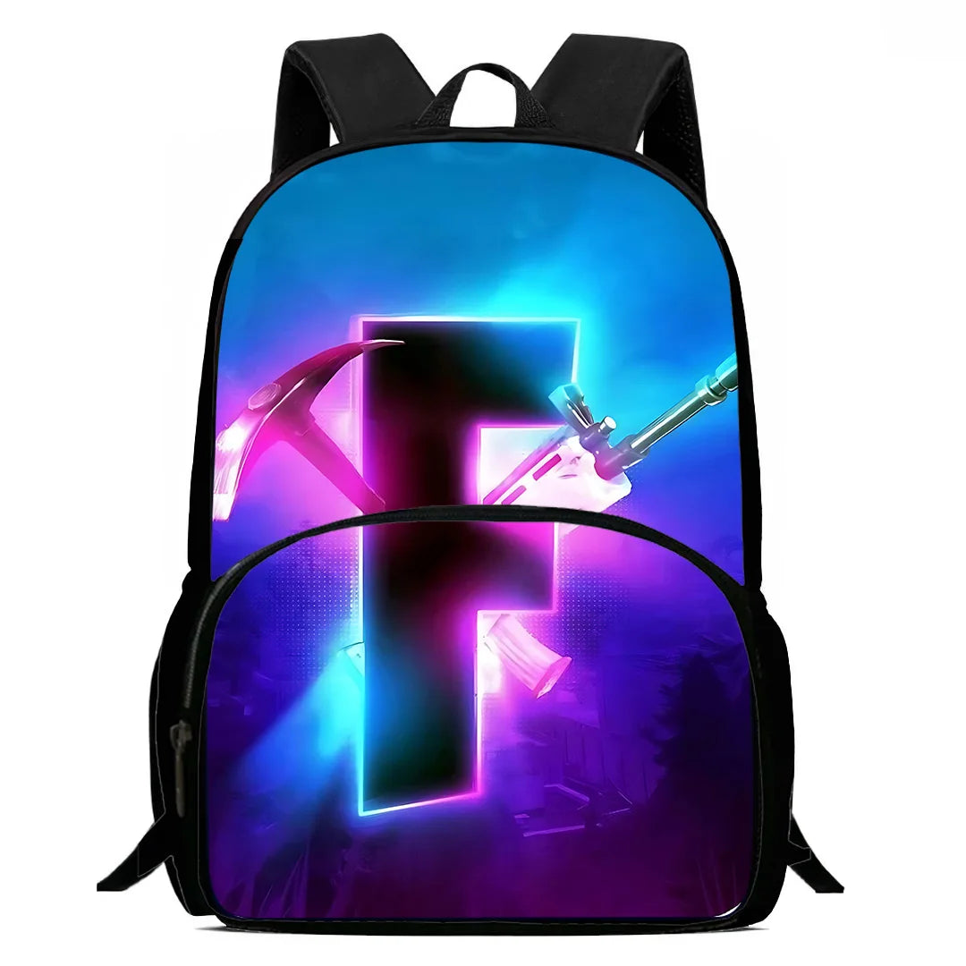Beliebte FortniteS Gaming-Rucksäcke für Kinder, Jungen und Mädchen – Geburtstagsgeschenk für Schüler, Schulrucksack mit großem Fassungsvermögen, robuster Camping-Rucksack