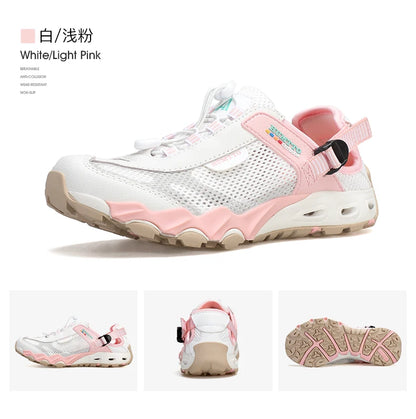 HUMTTO Zapatillas de río para hombre, calzado outdoor de trekking y vadeo, zapatos acuáticos de malla transpirable, secado rápido, tobillo para mujer, zapatillas acuáticas antideslizantes