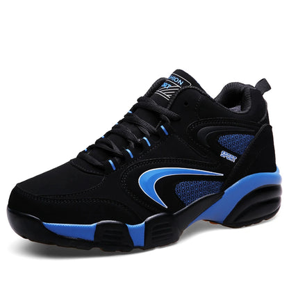 Sneakers da uomo taglie forti con color block di tendenza, comode, antiscivolo, con lacci, scarpe casual resistenti per attività outdoor maschili