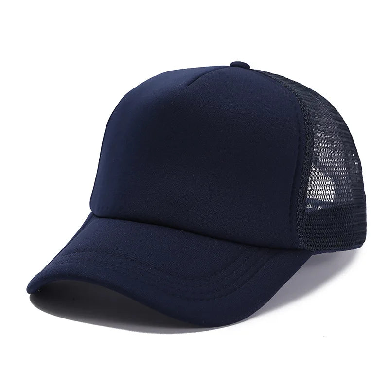 Unisex Cap Casual Plain Mesh Baseball Cap Adjustable Snapback Hats for Women Men Hip Hop Trucker Cap Streetwear Dad Hat