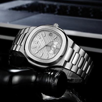 DIDUN TOP New Men Quartz Watches Sport Business Luxury Brand Stainless Steel Male Fashion Nautilus Wrist Clock Dropshipping