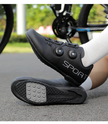 Scarpe da ciclismo ultraleggere, traspiranti e leggere, suole rigide compatibili SPD per allenamento e competizioni su bici da strada e mountain bike