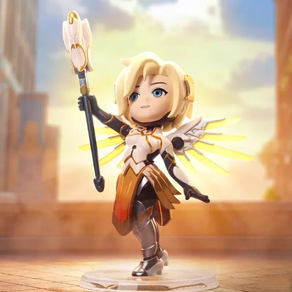 POP MART Overwatch Play of The Game Series Caixa Mistério Original Blind Box Surpresa Figuras de Ação Anime Adoráveis Ornamentos Figurinhas