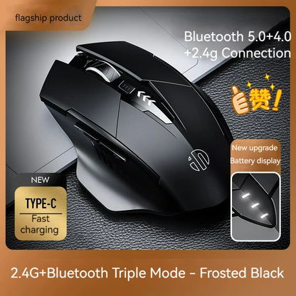 Inphic F1 2.4G Bluetooth Wireless Mouse Office Silent Mouse Rechargeable 6 Efficient Buttons Gaming Mouse For Laptop Tablet PC
