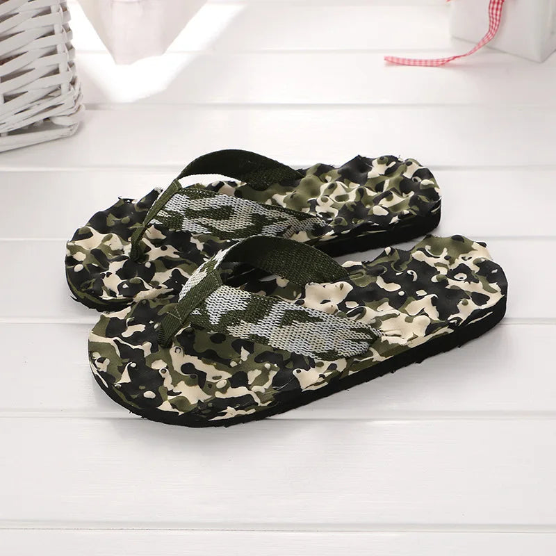 Pantoufles d'intérieur décontractées pour hommes, tongs, sandales de plage, diapositives plates coordonnantes, chaussures de maison, été