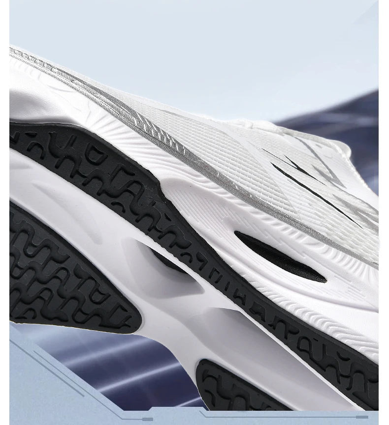 Scarpe sportive da running Marathon da uomo, con piastra in carbonio, cuscino d’aria, traspiranti e leggere, sneakers atletiche da donna comode e antiscivolo