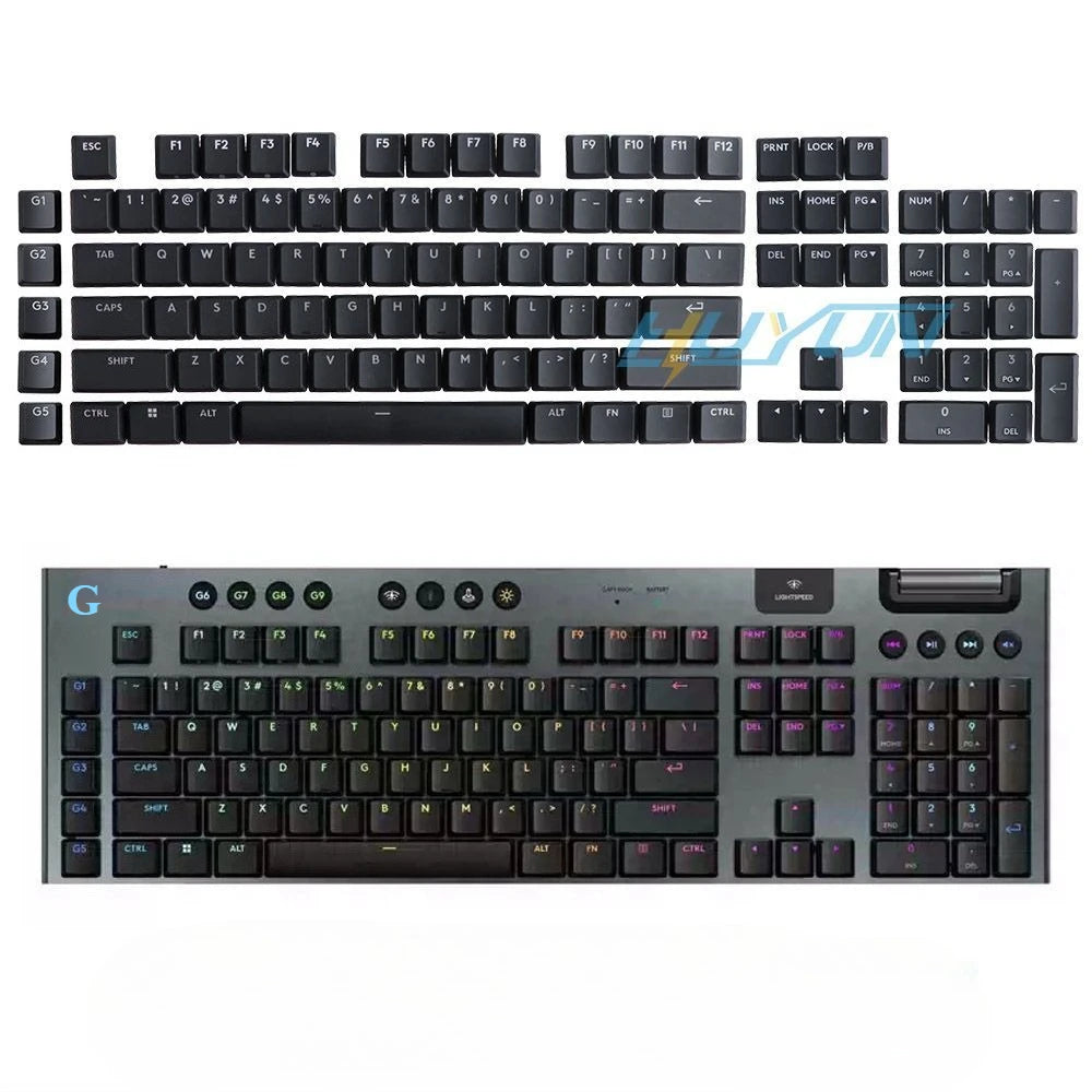 Keycap testurizzato antiscivolo trasparente retroilluminato G915 913 TKL G815 G813, compatibile con tastiera meccanica Logitech