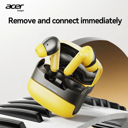 Acer Ohr548 Wireless Bluetooth Headphones with In-Ear Design, Anc Call Noise Reduction, Charging Case, Stereo Sound Effect, Low Latency for Gaming, Comfortable Fit for Sports, Running, and Fitness