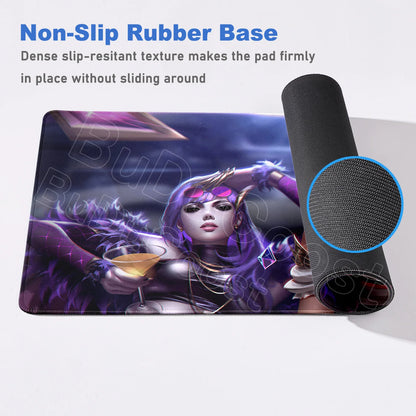 Tapete de rato gaming Overwatch Anime Girl grande XXL com impressão HD, base para teclado de computador, portátil e escritório, tapete de secretária em borracha macia 900x400 MM