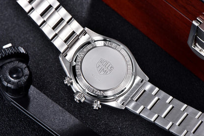 Vyriški laikrodžiai „Rolls Timi Panda“ – kvarcinis chronografas, prabangus modelis, safyro stiklas su antirefleksine danga, atsparus vandeniui, sportiškas stilius