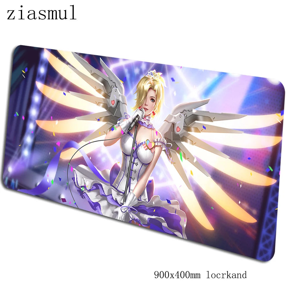 Overwatch-Mauspad 90x40cm, ästhetisches Gaming-Mauspad, wunderschönes personalisiertes Mauspad, Tastatur- und PC-Unterlage