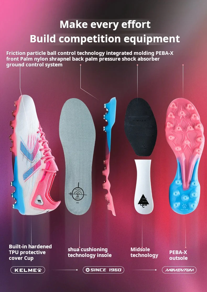 Kelme Mg Fußballschuhe für Herren, für Natur- und Kunstrasen, professionelle Wettkampf- und Trainingsschuhe, rutschfeste Fußballschuhe