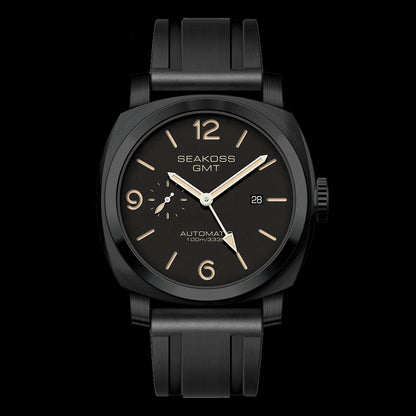 SEAKOSS 100m Diving Men GMT Automatic Mechanical Watches 1963 Clock 2557 Seagull Movement Super Luminous Sapphire Wristwatches