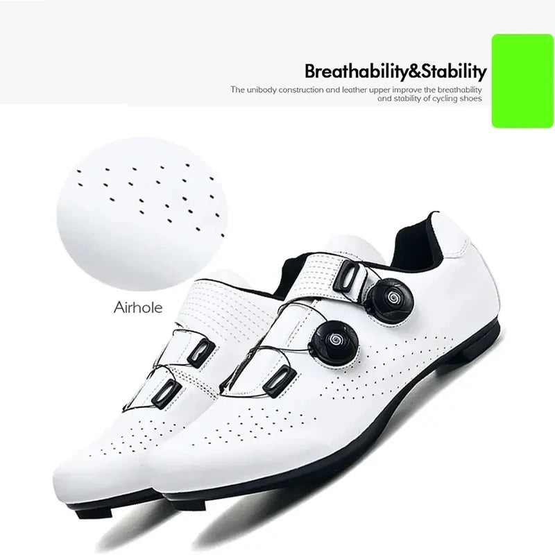 Neue Fahrradschuhe für Herren, selbstverriegelnde Rennrad-Sportschuhe, lockless Trainingsschuhe, SPD-Cleats-Fahrradschuhe für Damen