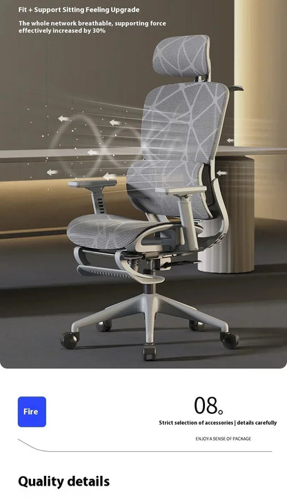 Office Chair Gaming Desk Ergonomic Computer Adjustable Armrests 3D Headrest Chair Lift Chair Back Can Tilt Back with Foo Pedals