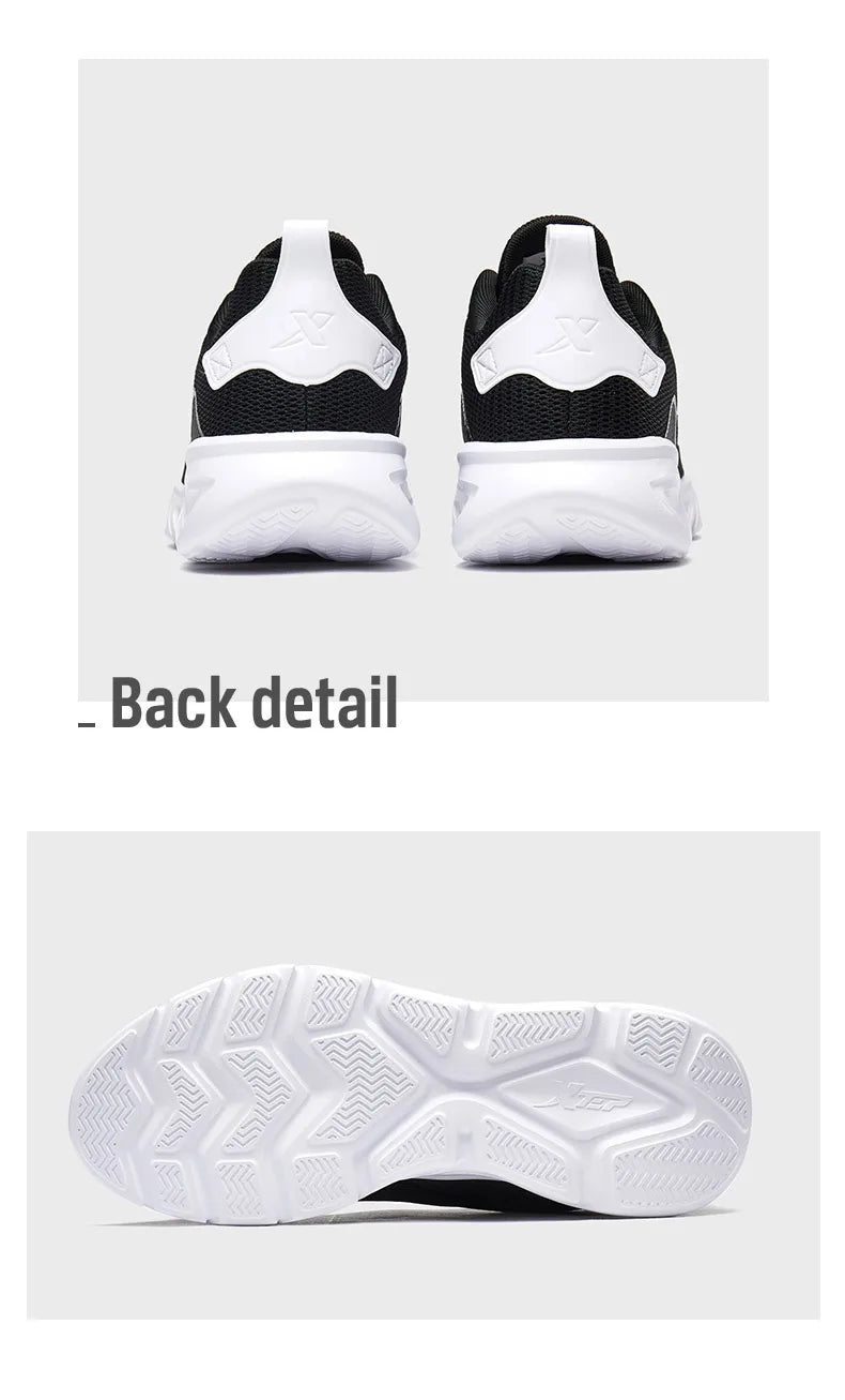 Zapatillas de running Xtep para hombre 2025 primavera, zapatillas deportivas absorbentes del sudor, resistentes al desgaste y estables, sneakers deportivos 880119115131
