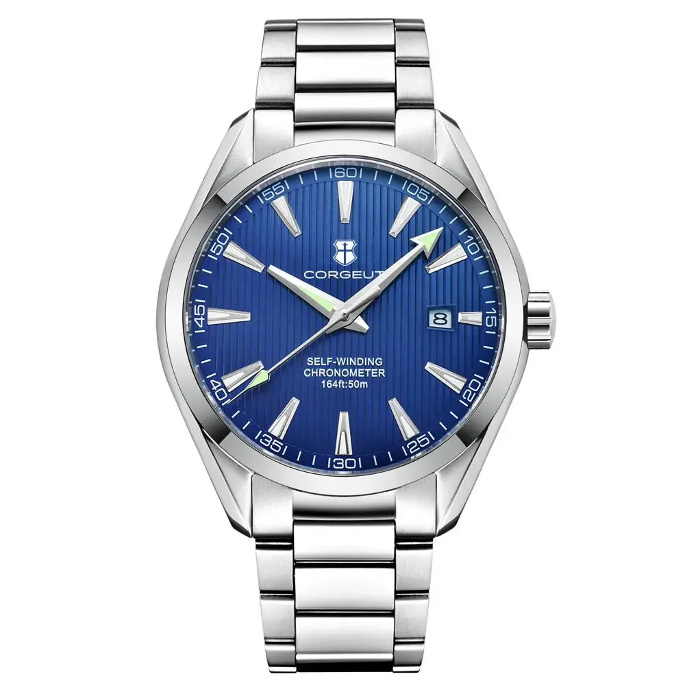 Corgeut 41mm Luxury NH35 Movement Men's Sport Clock Automatic Relogio Masculino Mechanical Wristwatch Sapphire Steel Band Men's Watch