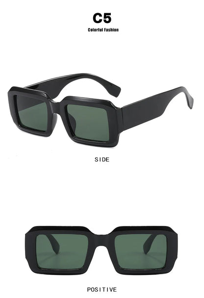BOYSEEN Thick Frame Rectangle Sunglasses For Man Can Make Prescription Lens 2026 Street Style Orange Sunglasses