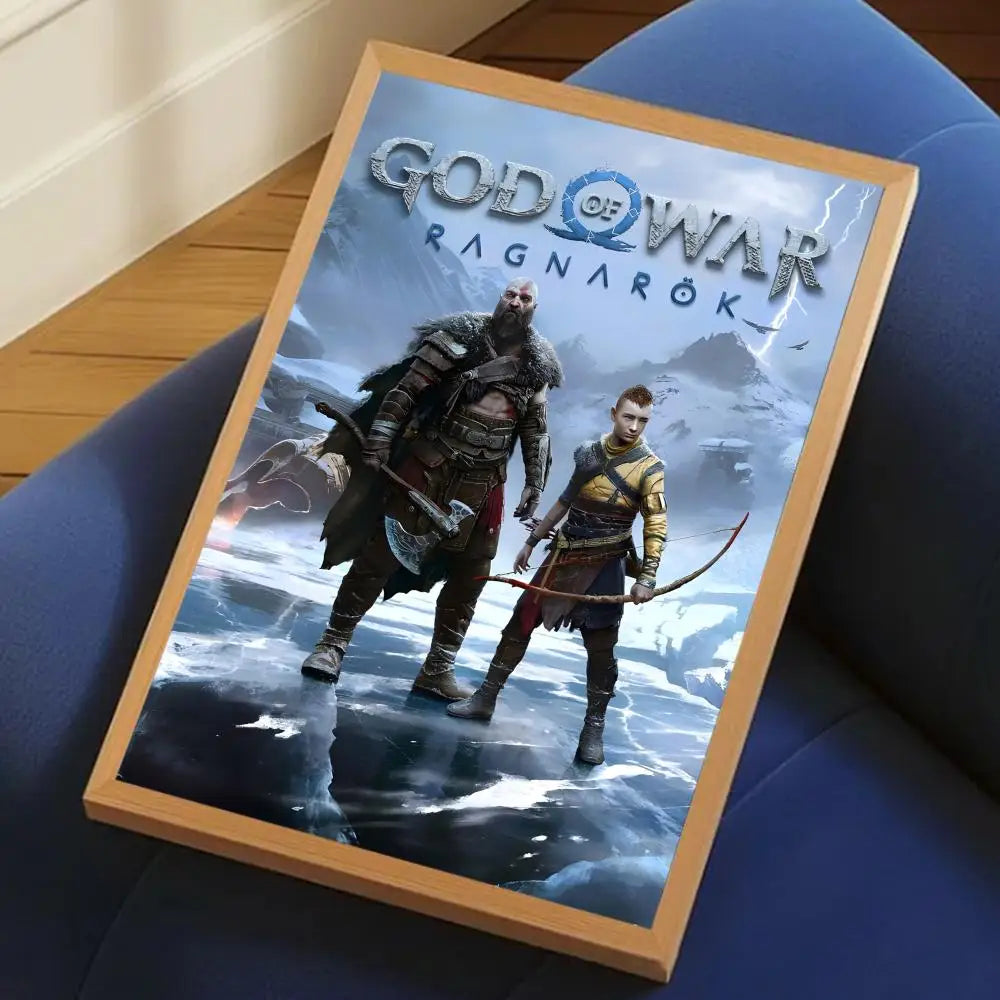 Game G-God of War Painting Calligraphy Canvas Poster Crease-Free Waterproof & Durable Wall Decor for All Spaces