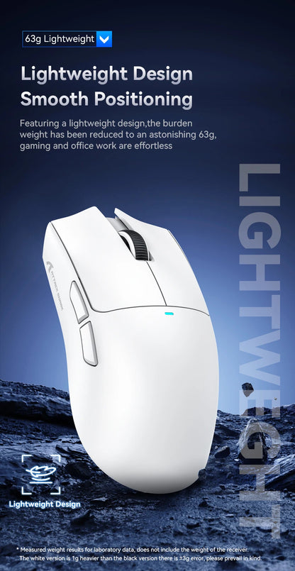 ATTACK SHARK X11SE kabellose Gaming-Maus, Tri-Mode, 63g Superlight mit PAW3311-Sensor, 22000 DPI, 300mAh Akku, Dual Driver