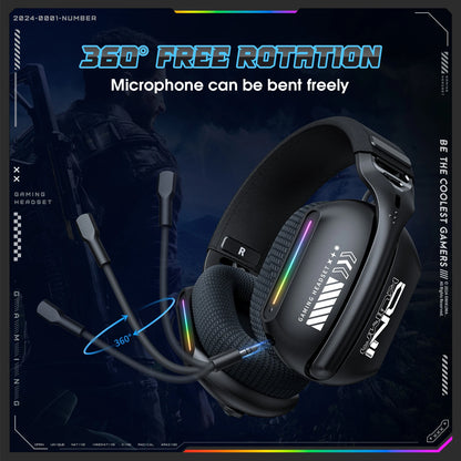 Cuffie gaming wireless ONIKUMA GT808 2.4G/Bluetooth/cablate a 3 modalità over-ear con microfono con cancellazione del rumore per PC PS4 PS5