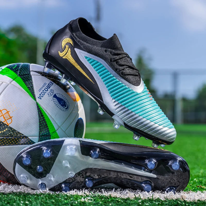 Nouveaux hommes bottes de Football adulte antidérapant Sport de plein air entraînement crampons chaussures de Football garçons longues pointes respirant Match confortable