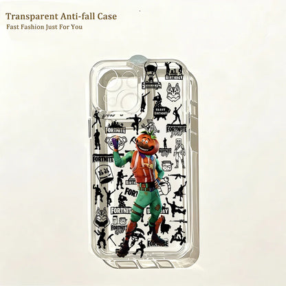 Hot Game Fortnite Phone Case for iPhone 17e 17 16 16e 15 14 13 12 11 Mini Pro Max X XR XS Max 7 8 Air Plus Clear Back Cover
