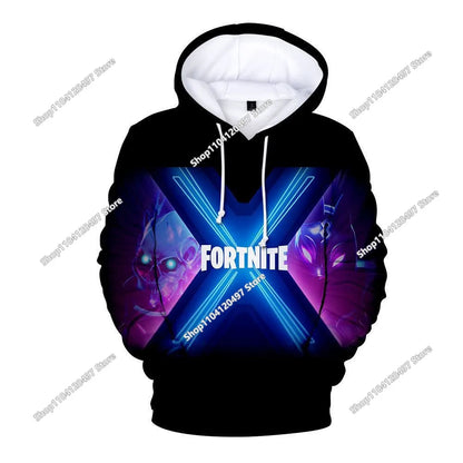 Fortnite-Cosplay-Sweatshirt, 3D-bedruckter Unisex-Gaming-Hoodie, lässige Anime-Kawaii-Jacke, Kinderkleidung, Geschenke