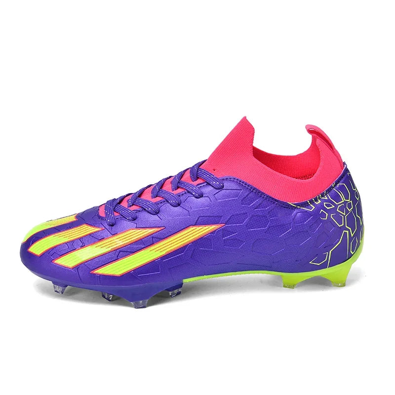 Professionelle Fußballschuhe für Herren, knöchelhoch, für Naturrasen, Unisex-Soccerschuhe mit langen FG-Stollen, Chuteira Society