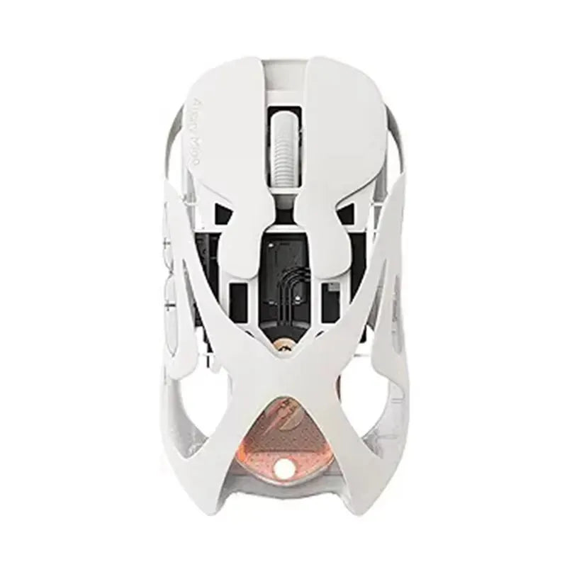 Mouse gaming wireless Angry Miao Infinity, metallo ultraleggero hollow, hot-swappable, PAW3950, dual 8K cablato, tri-mode