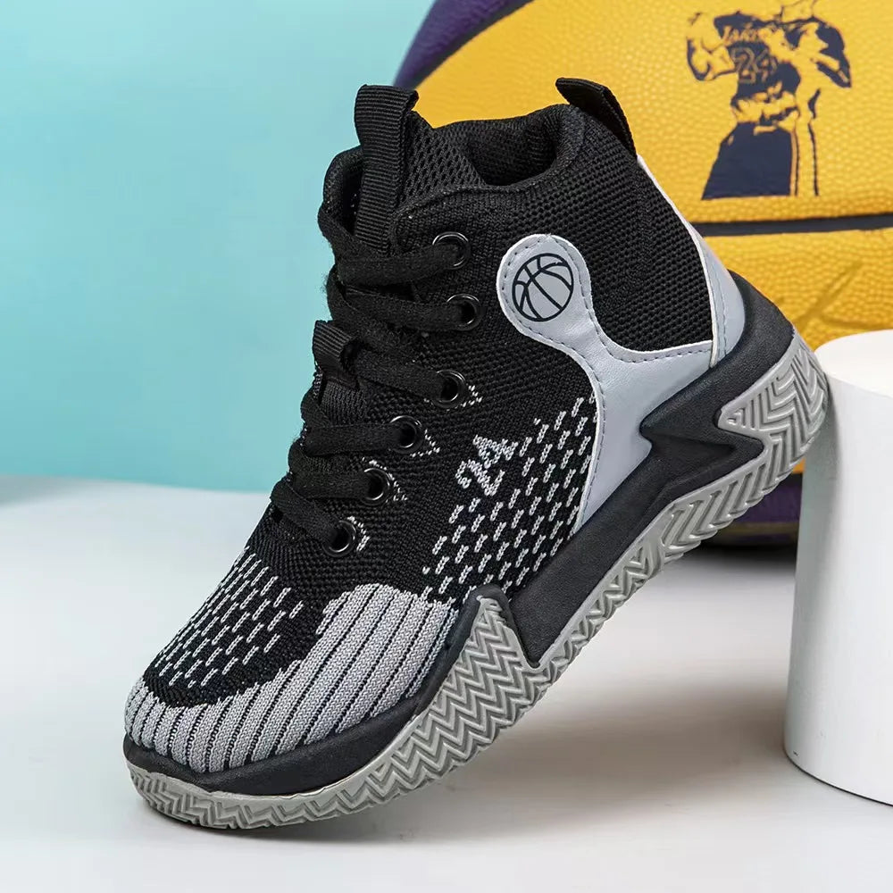Large Size High-Top Sports Shoes Men's Casual Breathable Comfortable Thick-Soled Basketball and Running Shoes
