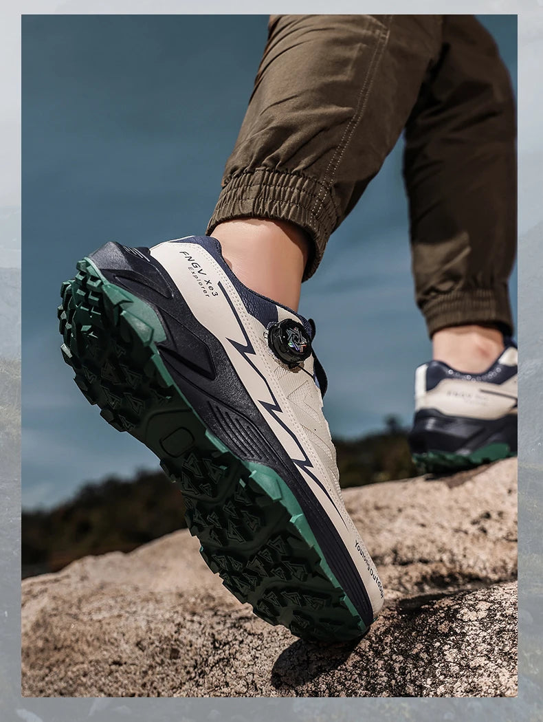 Sneakers da uomo casual outdoor antiscivolo e ammortizzanti, versatili scarpe da hiking off-road con suola morbida e confortevole per running
