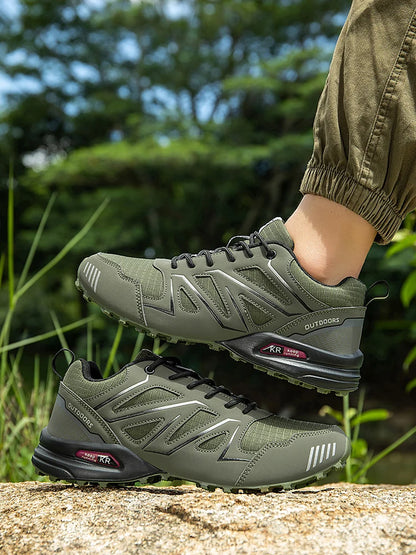 Men's Hiking Shoes Waterproof All-Terrain Outdoor Sneakers Non-Slip for Trekking Camping Tactical Training Outdoor Cycling