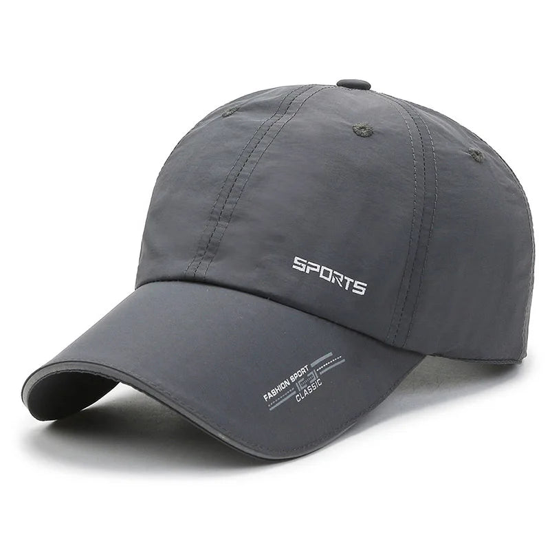 Quick Drying Solid Baseball Cap, Sunscreen Breathable Adjustable Cycling Hiking Fishing Sports Trucker Hat For Women & Men