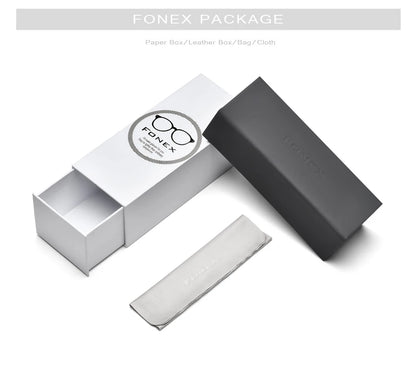 FONEX Titanium Rimless Sunglasses Men Austria Ultralight Frameless Square Polarized Sun Glasses for Women Japanese Shades 85694