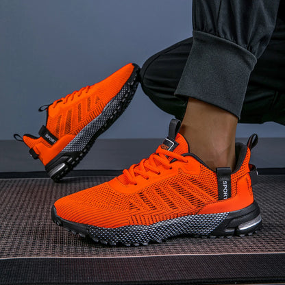 Men's Running Shoes, Lightweight Breathable Jogging Sport Shoes, Male Lace-up Fashion Comfort Non-Slip Casual Sneakers for Men