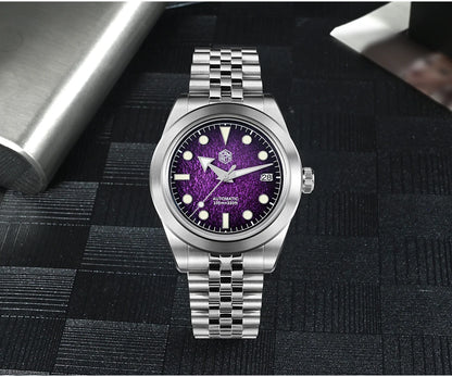 San Martin New 39mm Sport Watch Enamel Dial NH35 Automatic Mechanical Men Dress Watch Sapphire Waterproof 100m Luminous SN0053
