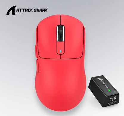 ATTACK SHARK X3 Three-mode Mouse 1K Hz, X3Pro Bluetooth Wireless Mouse 4K Hz Lightweight, PAW3395, 650IPS Mobile Speed