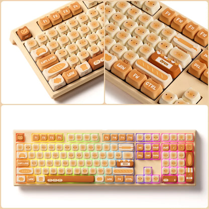 Akko MonsGeek MG108B Bun Wonderland kabellose mechanische Tastatur MOG-Profil RGB 108 Tasten Full Size Hot Swap USB / 2.4G / BT 5.0